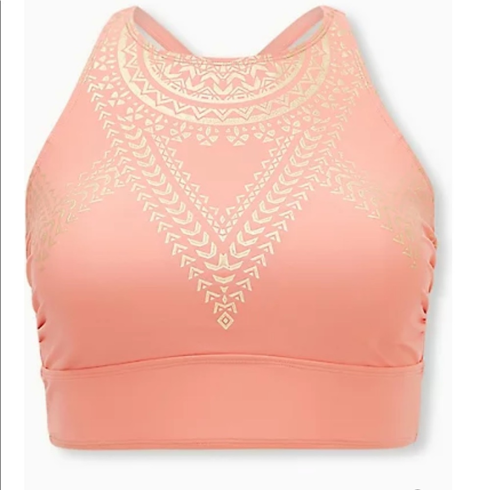 Torrid coral swim suit top size 3